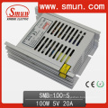 100W 5V / 12V / 24V / 48V fonte de alimentação de comutação de saída única ultra fina